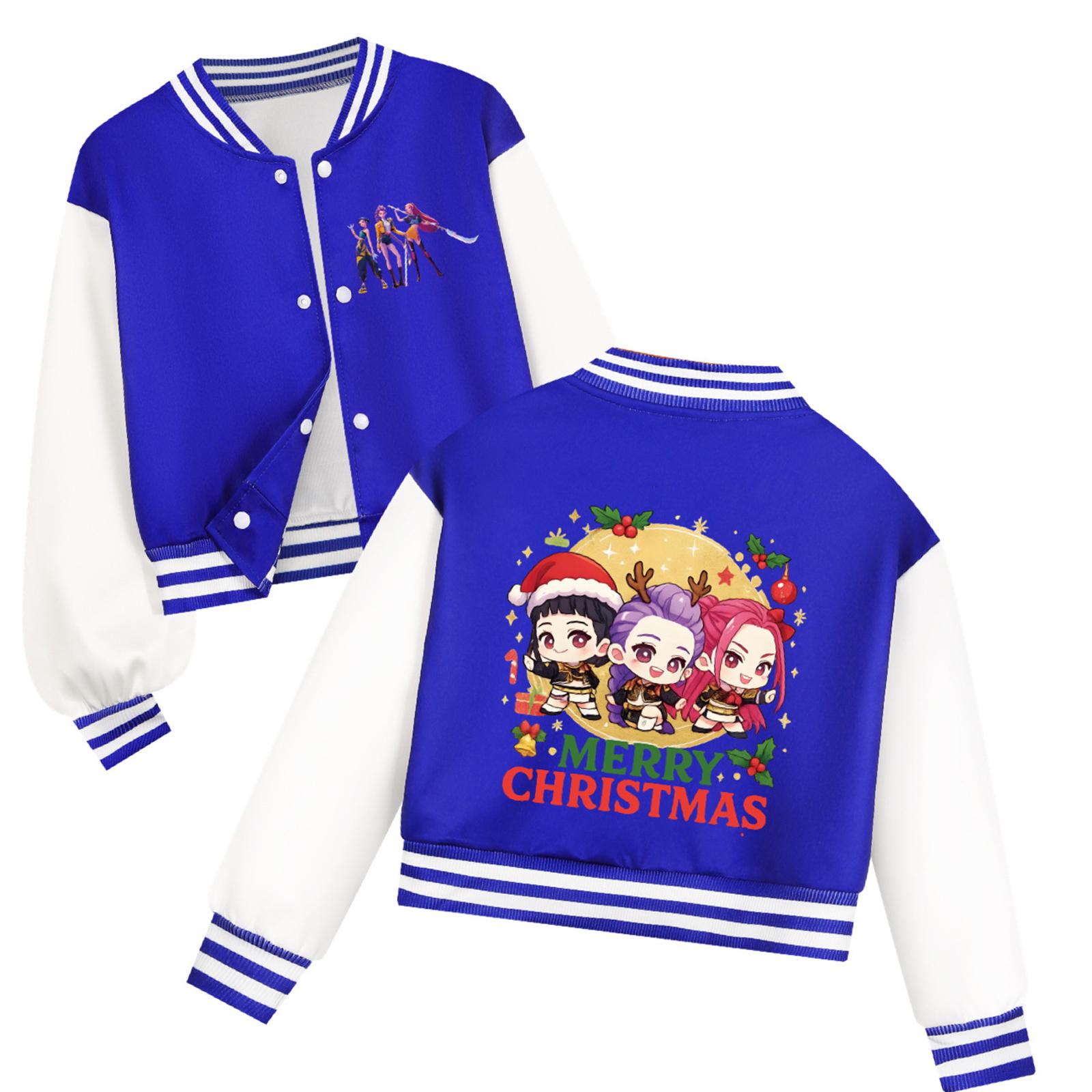 

Детская модная повседневная куртка с длинным рукавом, капюшоном и принтом группы ведьм 160 синий