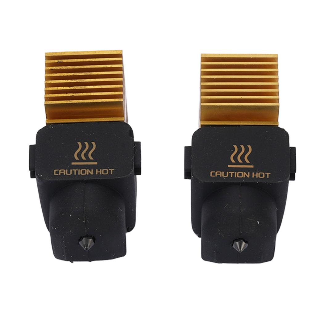 2 Sets Hot End Extrusion Head Kit Detachable 0.2MM 0.4mm Hardened Steel Nozzle Extruder Nozzle Hot