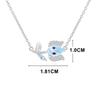 2024 New Rose Design Pendant Necklace 50cm Natural Sky Blue Topaz Gemstone Fine Jewelry for Girls Daughter Nice Birthday Party Gift