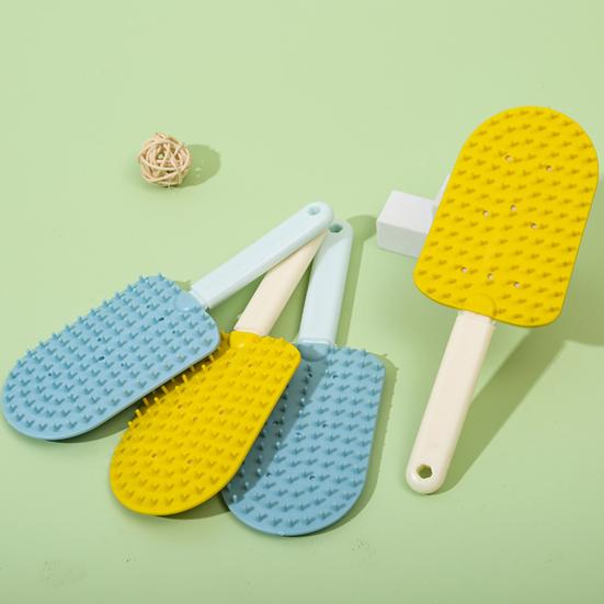 Cat Tongue Comb Ice Cream Design Massage Comb Double Sided Pet Grooming Deshedding Brush for Removing Mats Tangles Loose Fur from The Undercoat