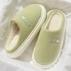Couple home cotton slippers autumn and winter home indoor plush warm thick bottom bag head non-slip cotton mop