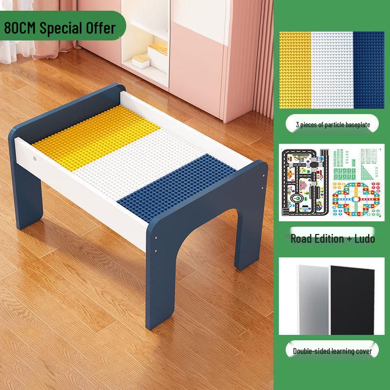 Children's Multifunctional Toy Table with Large Building Blocks