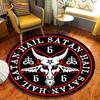 Satan Skull 3D Print Waterproof and Non-slip Circle Cute Floor Rug Round Area Rugs Living Room Children Chair Tent Carpets