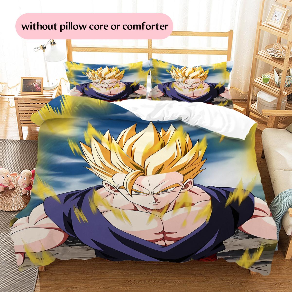 

Dragon Ball Cartoon Pattern Bedding Home Decoration Birthday Gift (1 * duvet cover + 2 * pillowcase, without core) 135x200cm