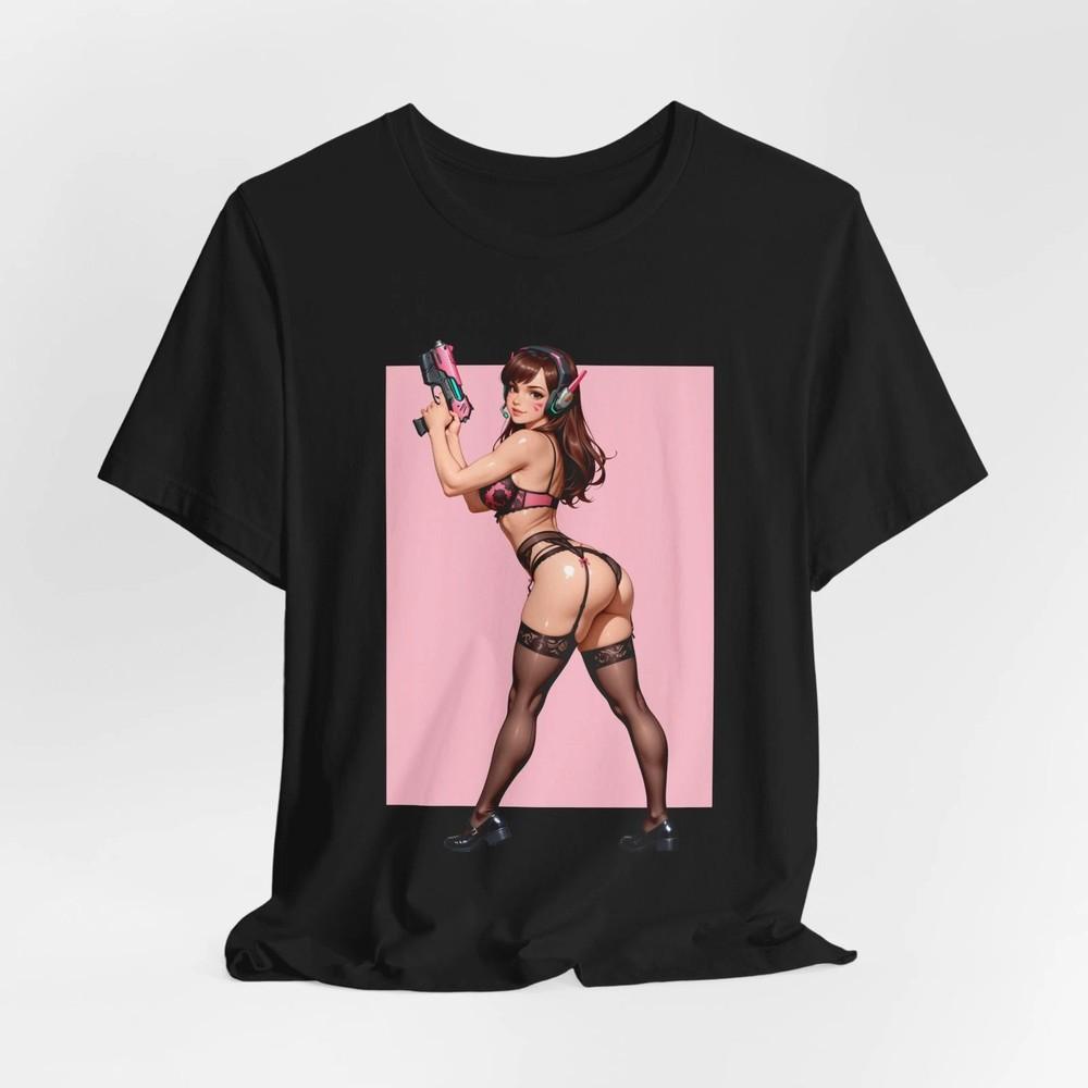Overwatch D.VA , Sexy Pin-Up Anime Girl Unisex T-Shirt S