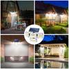 Outdoor Waterproof Solar Light, Separate Sensor Light, 333 LEDs, Motion Sensor, 4-Light, IP65 Waterproof, 5M Extension Cord, 2400mAh High Capacity,