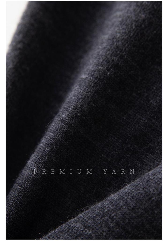 Women's Long Sleeve 100% Wool Single-Breasted Knit Cardigan - Half-High Neck, Loose Fit, Autumn-Winter Base Layer