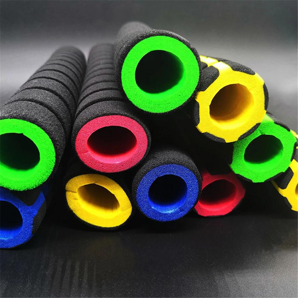 1Pair Racing Sponge Handlebar Cover Motorcycle Handle Non-slip Foam Grip Bicycle Handlebar Bicycle Grips 22cm Long
