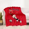 Football Player Action Personalized Name Blanket Throw Customizable Blanket Comfortable for Bed Home Decor Livingroom Couch All-Season Use