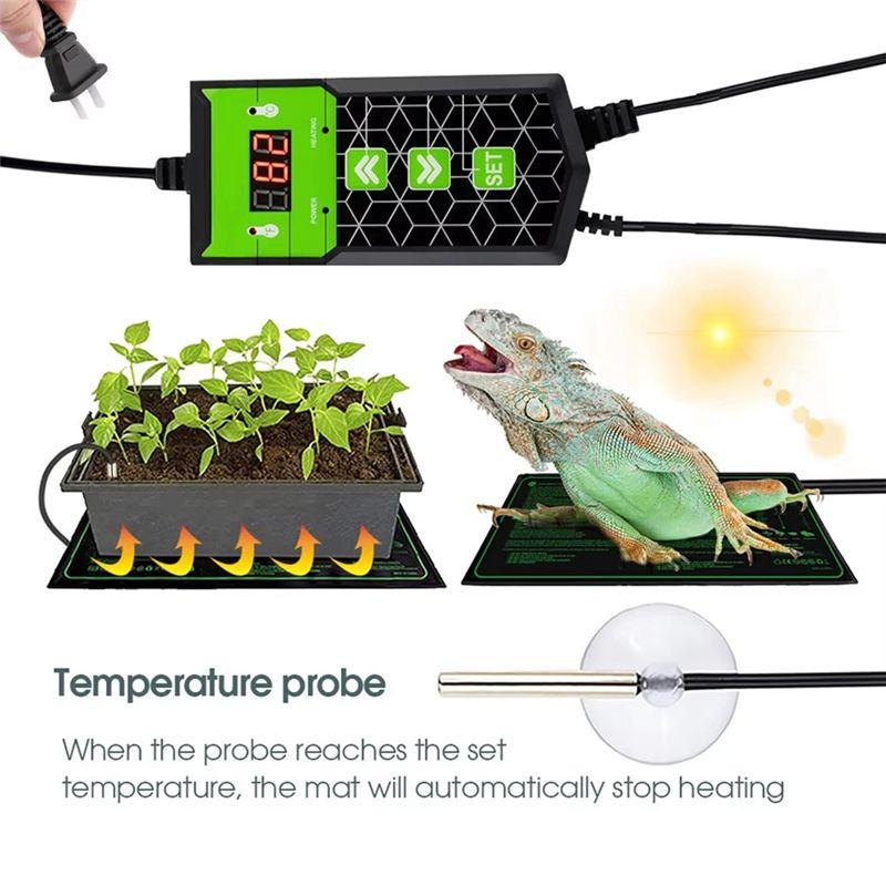 AEE4-Reptile Heating Pad 10X20.75 Inch Adjustable Constant Temperature Seedling Heating Pad For Plant Cultivation Pad