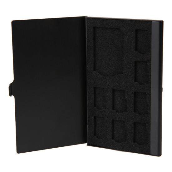 

Monolayer Aluminum Alloy Cards Micro Memory 1SD 8TF Case Storage Box Holder