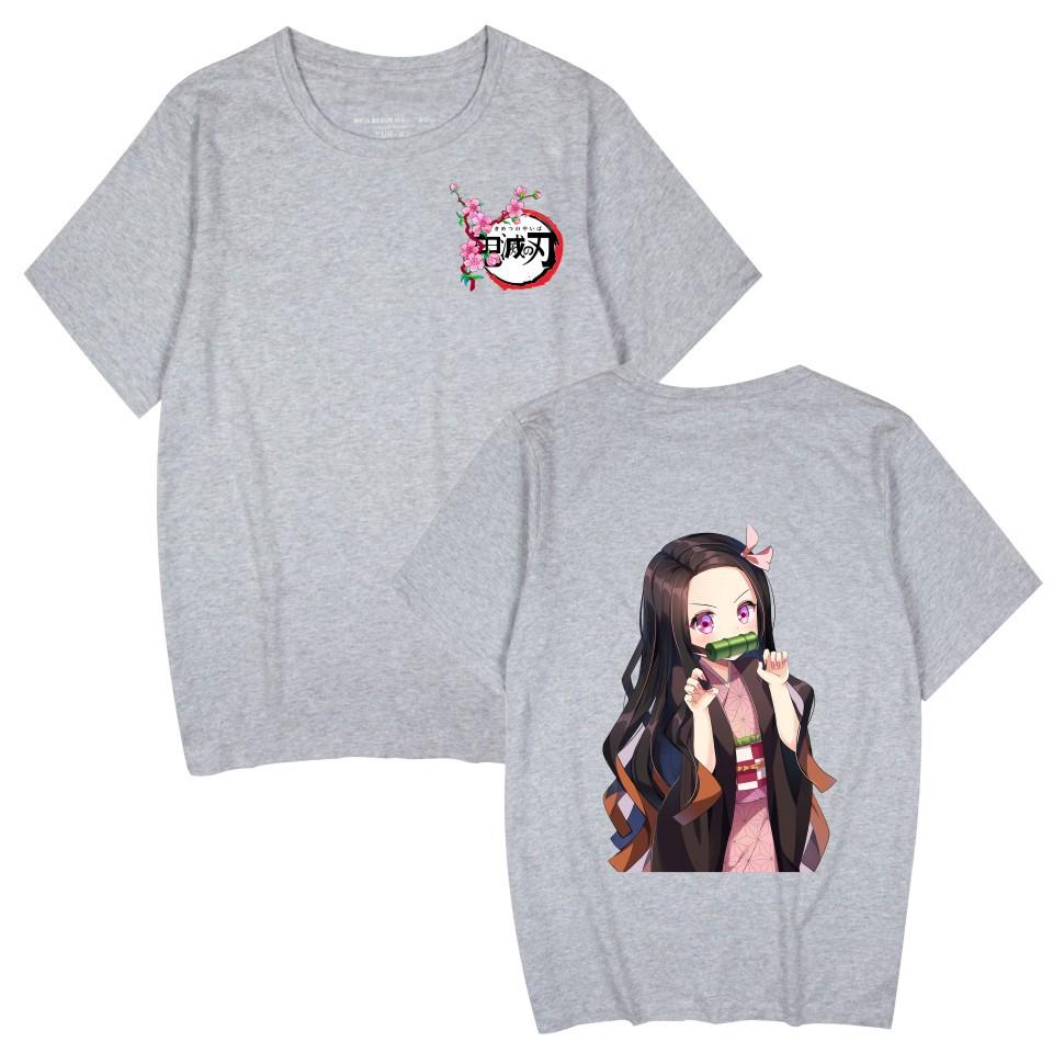 Japan Demon Slayer anime-themed short-sleeved T-shirts for men and women summer printed T-shirts 0038