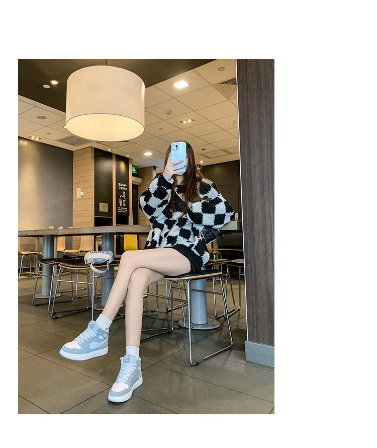 2024 Autumn Women's High-Top Canvas Fashion Shoes - Air Force 1 Style, Casual White Sneakers