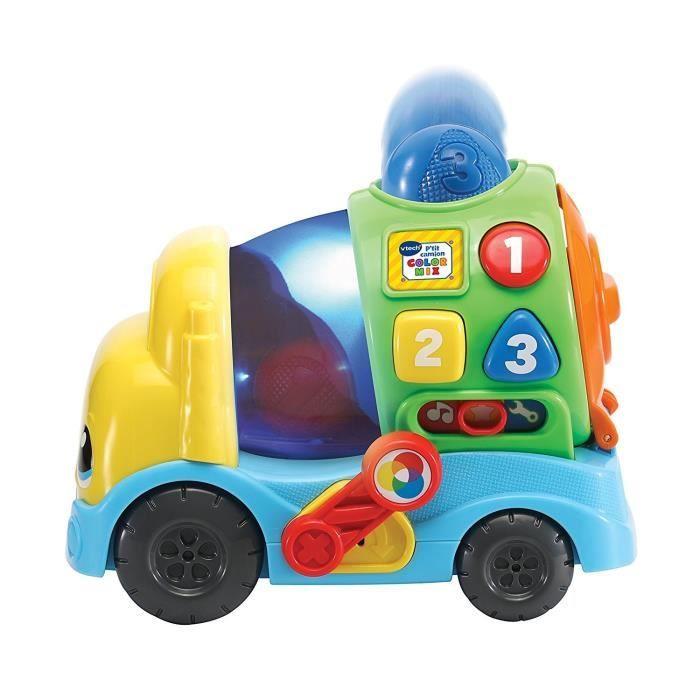 Vtech baby - p'tit camion color mix - véhicule interactif - garçon - 18 mois+ - orange - multicolore