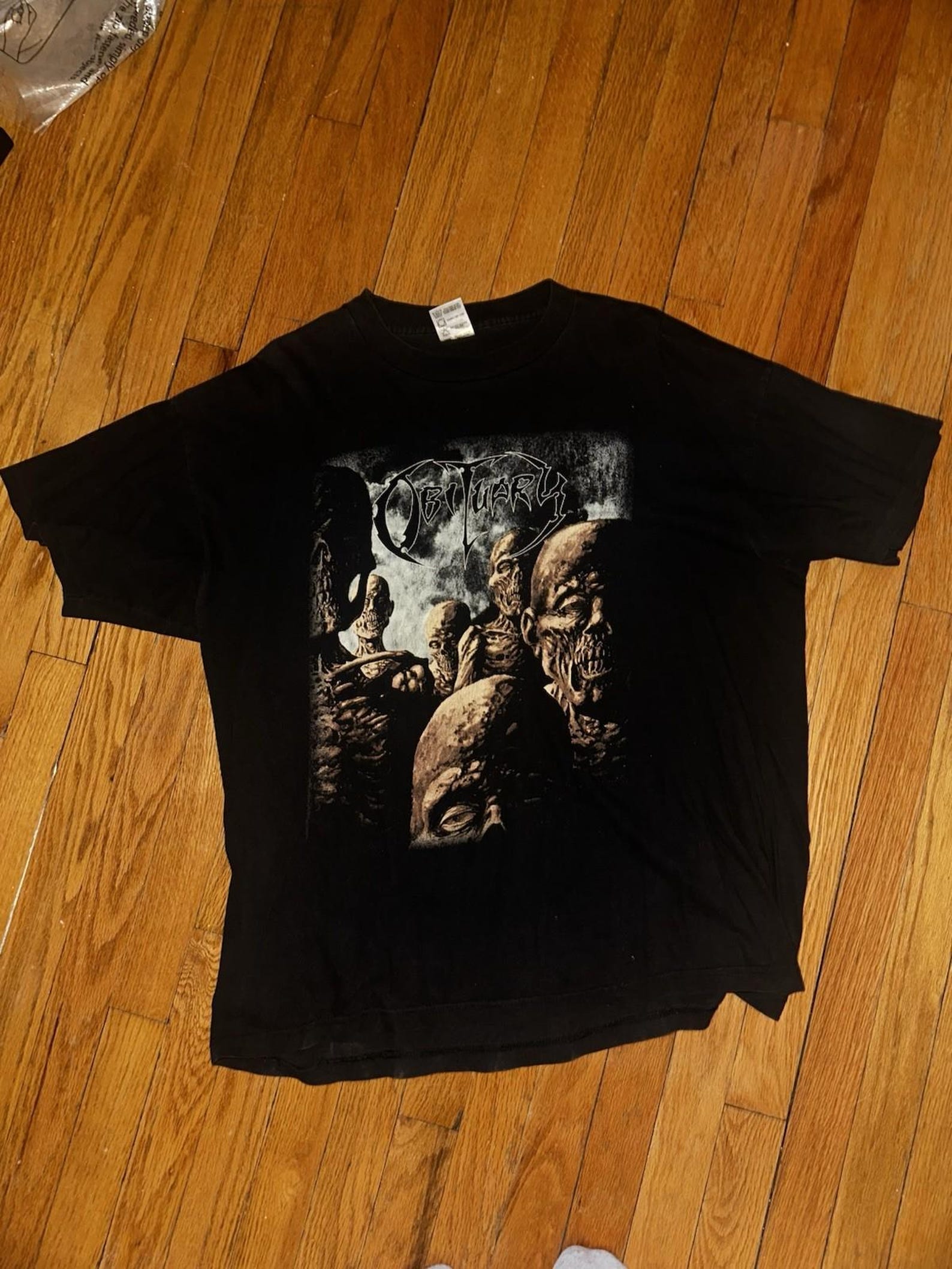 Vintage Obituary Back From The Dead XL T-Shirt 1997 Blue Grape XL