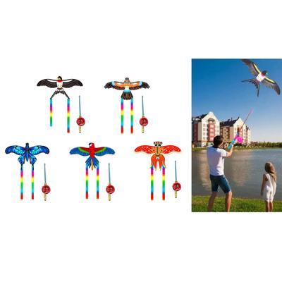 Dynamischer Drachen, 3D-Angelruten-Leine, Mikrodrachen, leicht fliegendes Spielzeug, Langschwanzdrachen, beliebte Strandaktivität, Eltern-Kind-Bevorzugung