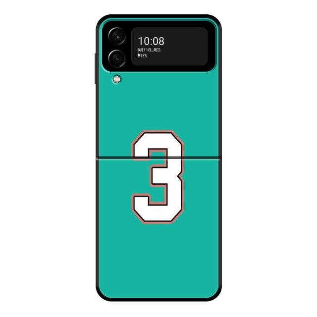 For Samsung Flip Zflip Z Flip3 5g Zflip3 Hard Pc Phone Case Fundas Basketball 23 24 Lucky Number