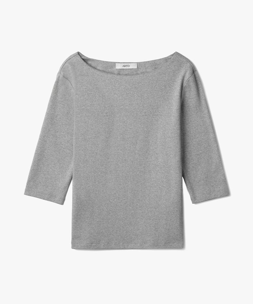 ARTID Cotton Modal Boat Neck Half T-Shirt_4 Colors