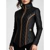 2025 Autumn/Winter Women's Stand Collar Lightweight Quilted Jacket with Padded Zip-Up