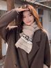 Retro Red Green Print Fashion Winter Women Knit Scarf Headscarf Casual Preppy Scarve Lady Mujer Wrap Shawl Korean New Christmas