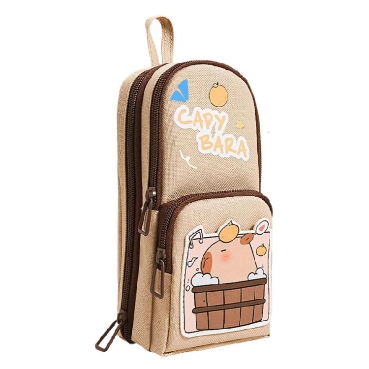 

Cartoon Pencil Case High Capacity Pen Case Stand up Pen Holder Storage Bag Travel Makeup Brush Holder for Office School