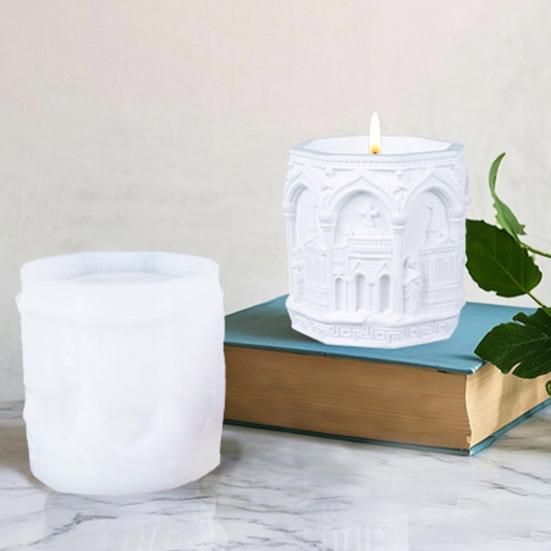 Yousheng Renaissance Silicone Mold DIY Epoxy Resin Candle Holder Storage Cup Mold for Jewelry Plaster Crafts Nordic Style Display Mold