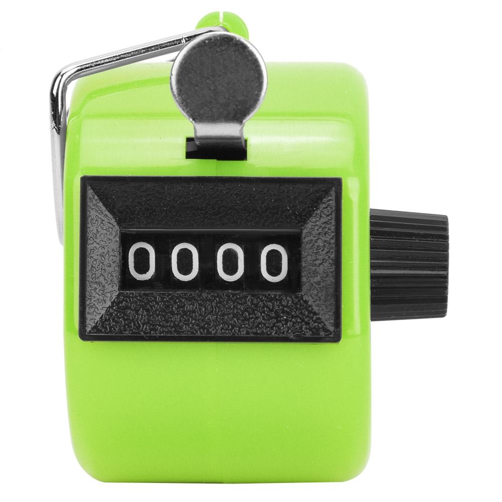BERM Hand Tally Counter 4-Digits Plastic Knob Reset Handheld Counting Tool with Hook