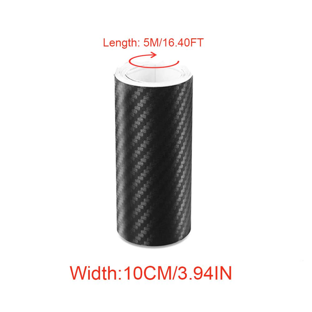 3D Carbon Fiber Car Sticker Protector Car Bumper Door Guard Protection Film Waterproof Car Threshold Door Edge Anti Scratch Tape