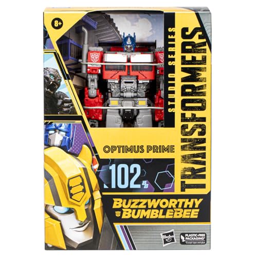 Hasbro Transformers: Rise of the Beasts Buzzworthy Bumblebee Studio Series 102BB Optimus Prime 16cm Action Figure