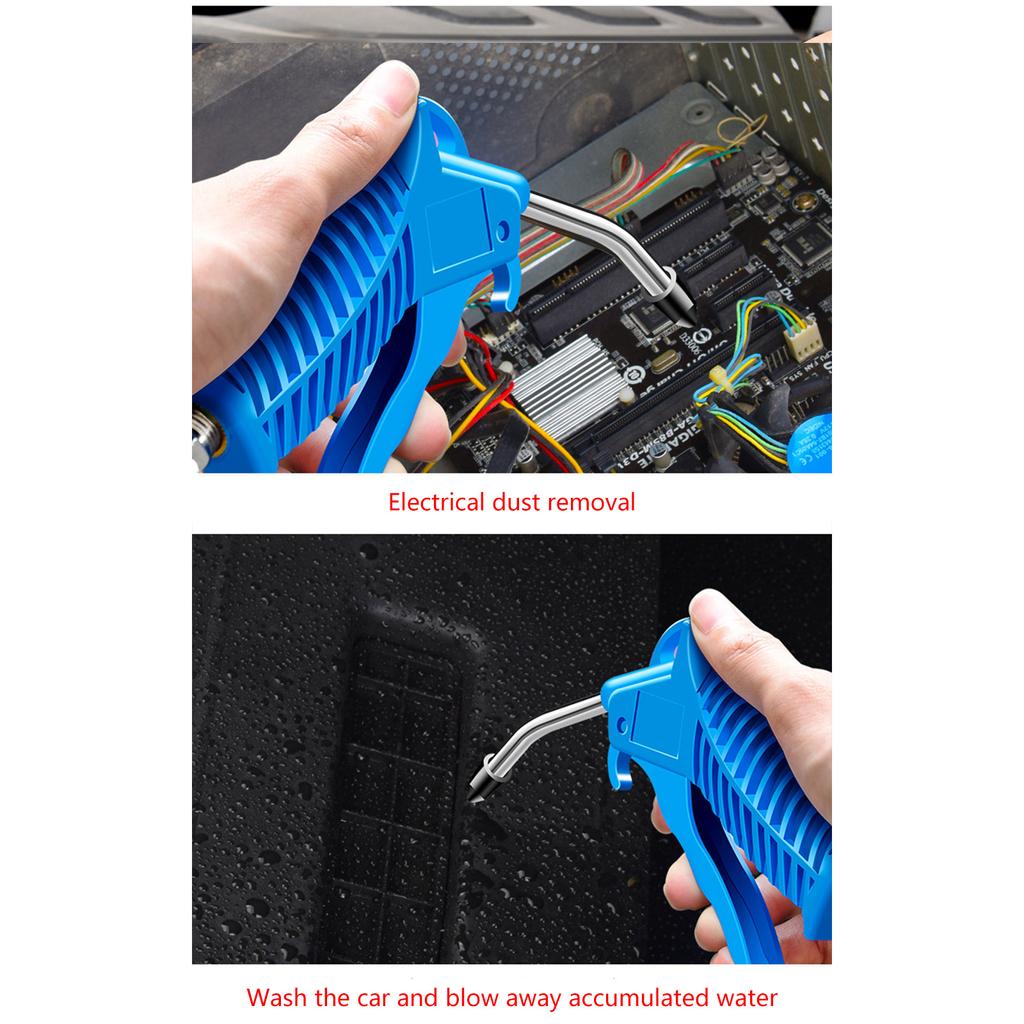 Air Blow Gun High Flow Air Blower Gun for Compressor with Angled Bent Nozzle Blow Spray Tool Dust Blower