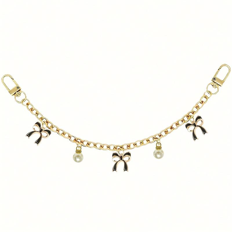 

Yogodlns Chain Bag Handle Chain Bag Decoration Personality Bow Pendant Cute Bow Alloy Bag Chain one size