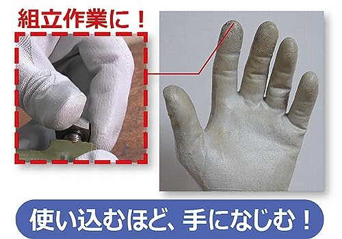 Showa Gloves [10-Pack Nitrile Backless Gloves] No. 370, Simple Packaging, Assembly Grip, Gray, Size M
