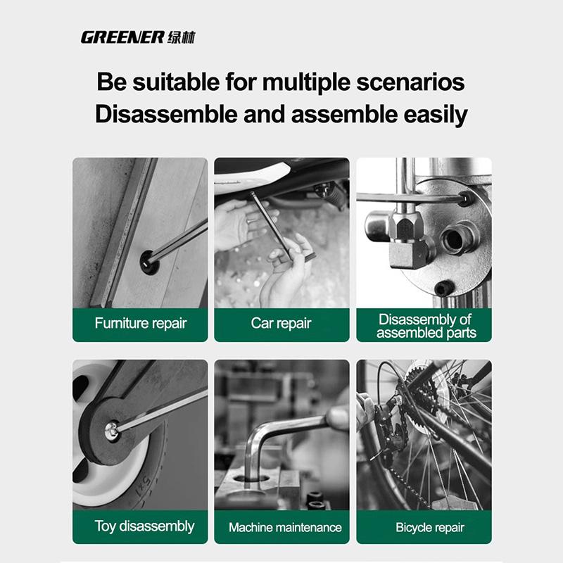 GREENERY Highstrength Allen Key Hex Wrench Set MultiSize Hexagon Spanner Metric Wrench L Type Hex Key For Socket Screws