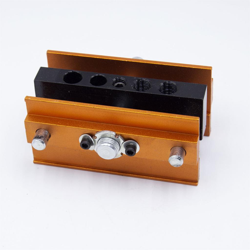 Self Centering Doweling Jig Kit Drill Jig For Straight Holes Biscuit Joiner Set With 6 Drill Guide Bushings Adjustable