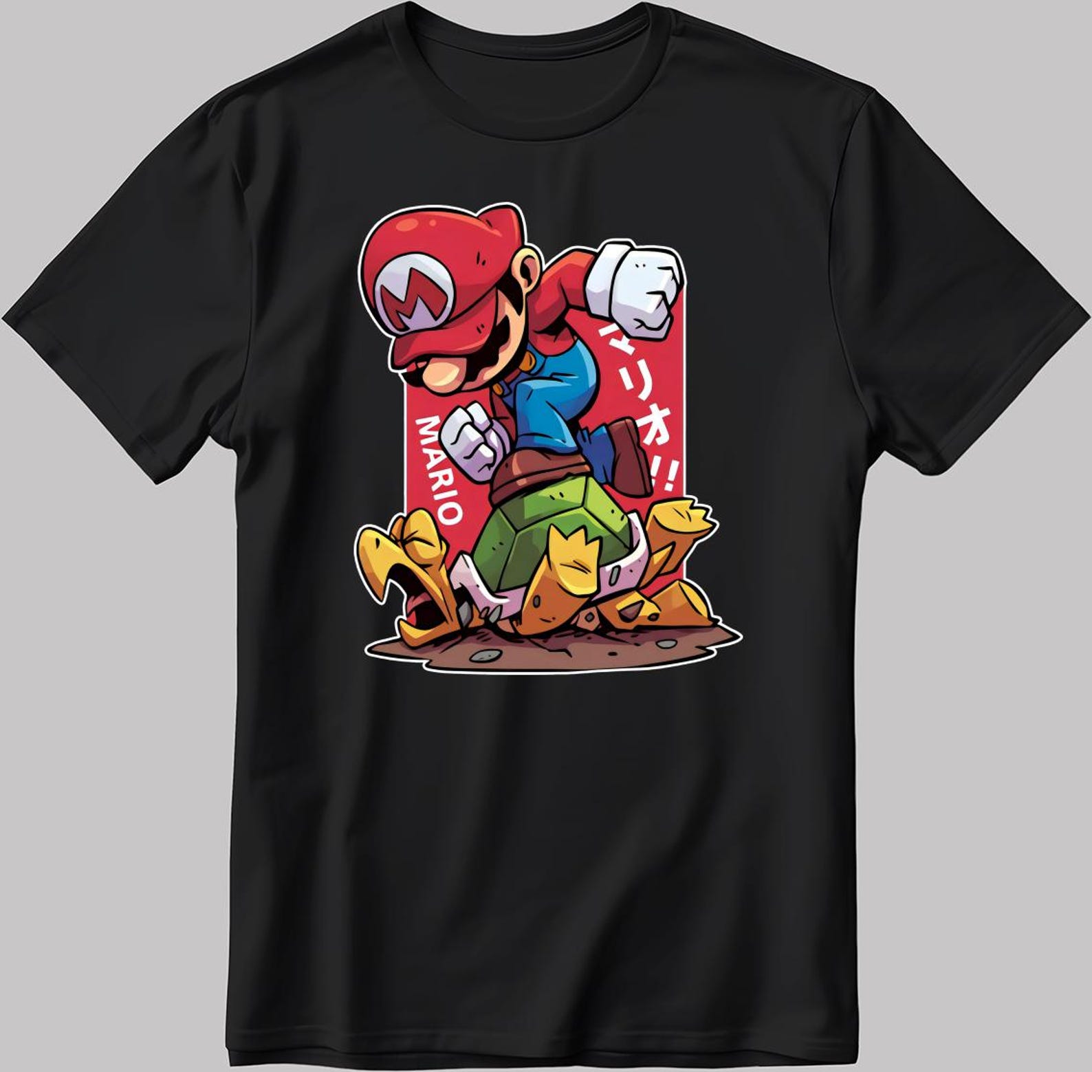 Super Mario Bros White-Black Men/Women T-Shirt AB202 S