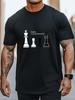 Chess Pawn Cute Begs for Knight, Parent-Fun Black And White Style MenS T-Shirt As a Gift Natureinspired Design, Comfortable Wear, Everyday Outfit, Dur