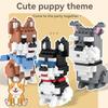 Creative Design 8 Styles Compact Dog Micro Assembling Modules Set Particles Cartoon Animal Model DIY Putting Together Bricks Kids Birthday