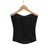 2025 Spring/Summer Women's Slim Fit Strapless Top with Chest Pads and Anti-Slip Strip