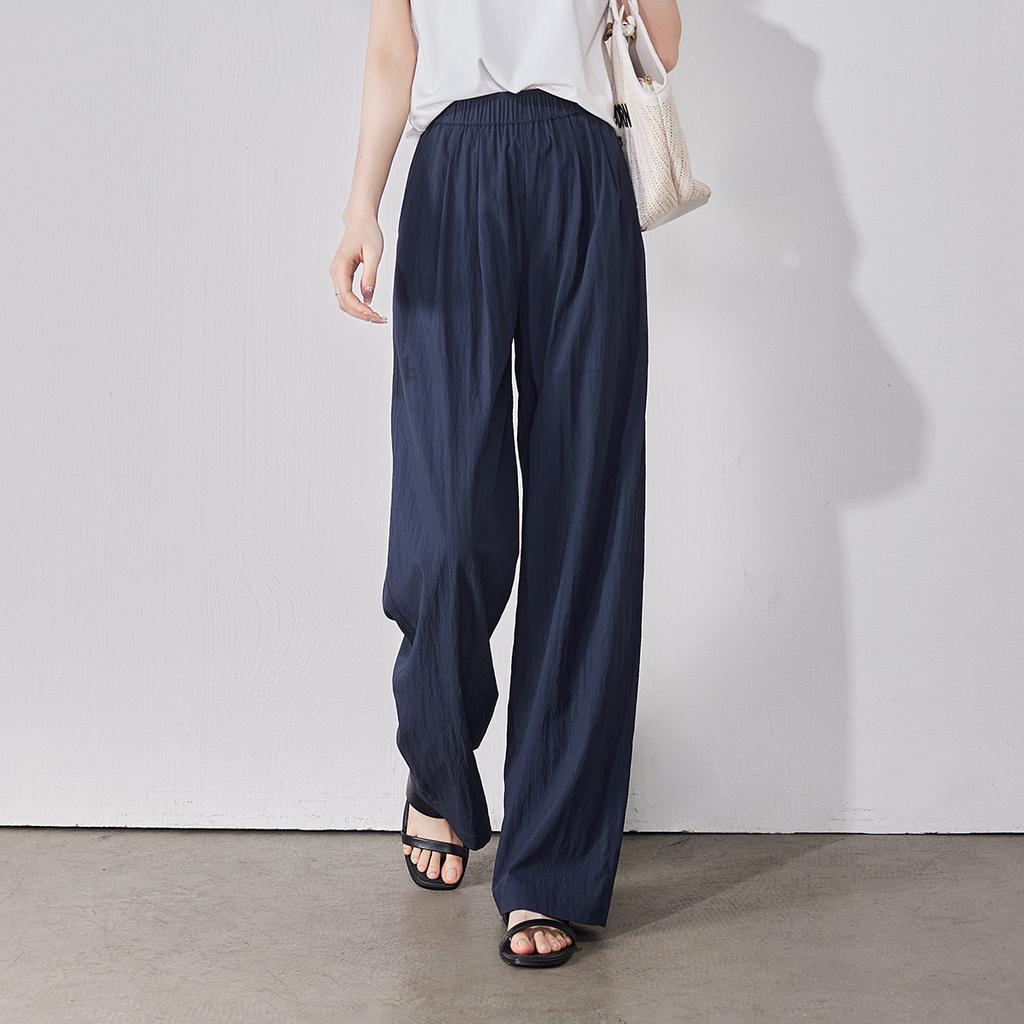 Summer Thin Casual Wide Leg Pants for Women 2025 Fashionable Loose and Versatile Slimming Floor Pants