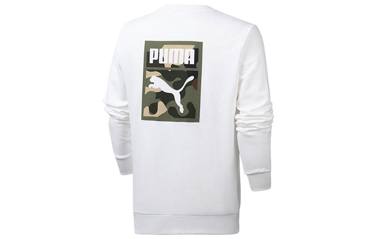 PUMA Sweatshirts Men s White Crew Neck Moderate Regular 578884-02 XL