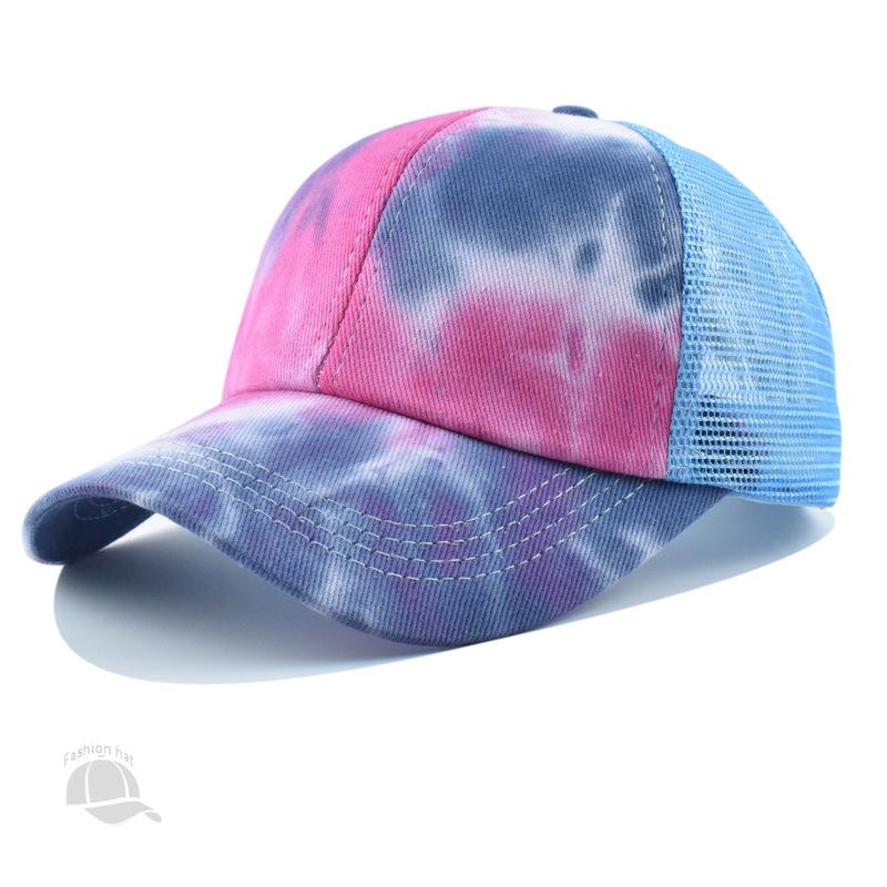 Women Ladies High Custom Sports Spandex X Cross Crisscross Pony Tail Baseball Trucker Caps Hats With Ponytail Hair Hole Holder
