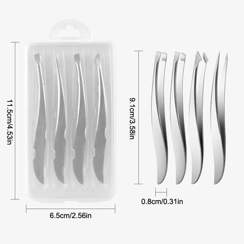 Set da 4 pinzette professionali Perfetto per la rimozione dei peli delle sopracciglia, schegge Molto facile e rilassante da rimuovere