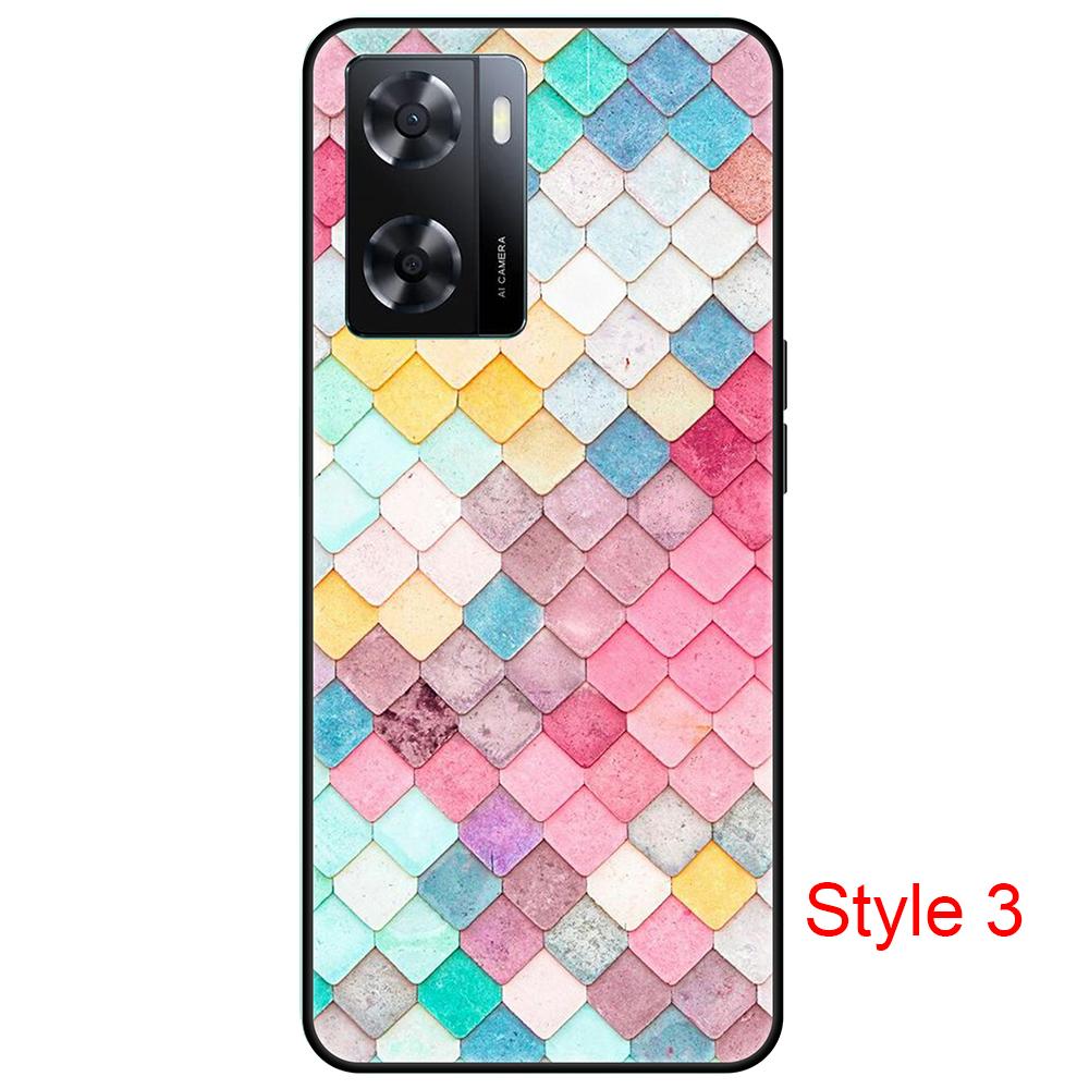 for Oppo A57 4G Black Case Cute Cartoon Soft Silicon shockproof Back Cover 6.56inch Full protection bumper PFTM20
