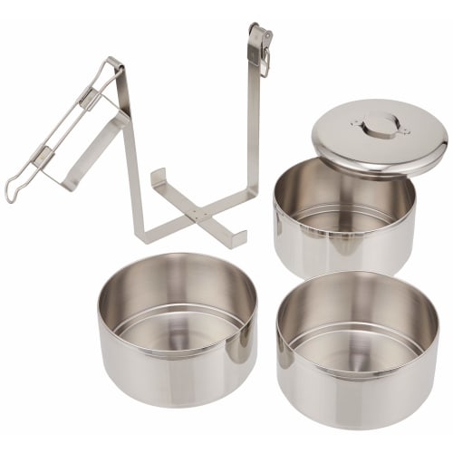 CASUAL PRODUCT Stainless Steel Food Carrier, 12cm x 3, 061868