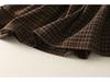 Wool Blend Elastic Waist Plaid Midi Skirt - Retro A-line for Autumn/Winter 2025