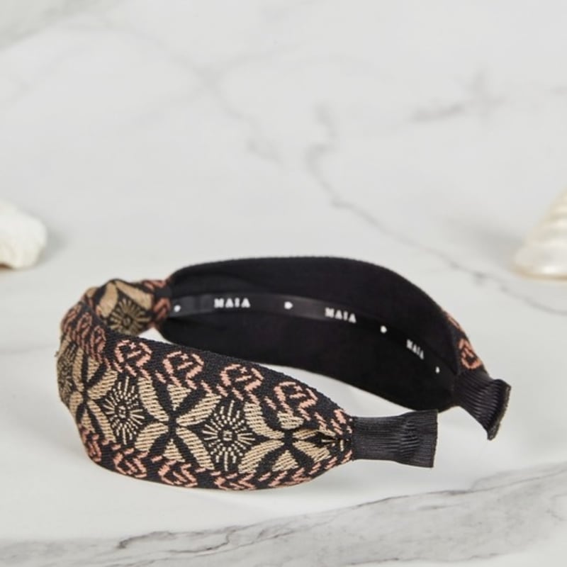 MAIA Sun Jacquard Hairband - Brown