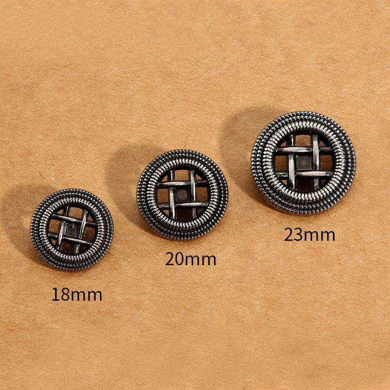 10Pcs Vintage Buttons Hollow Metal Clothes Jacket Suit Coat Decorative Bronze Buttons Exquisite Sweater Cardigan Buttons