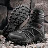 Fashion Mid-Calf Boots Men's Tactical Desert High Top Shoes Retro Style Motorcycle Boots Outdoor Hiking Camping Shoes Comfy Ankle Boots