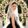 Fringed Lace Veil Shawl Tassel Style Veil Face-covering Headscarf Weddings Decoration Vintage