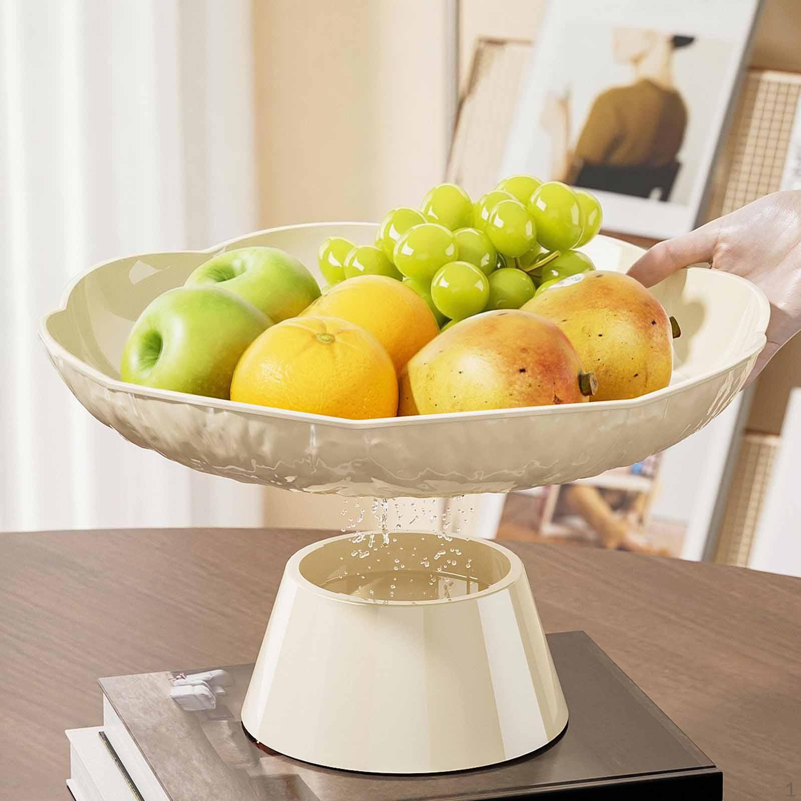 

Fruit Bowl Decorative Creative Fruits Holder Dish for Kitchen Counter Pedestal Snacks Bread